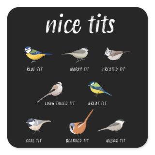 Funny birdwatching gift for birder bird watcher square sticker