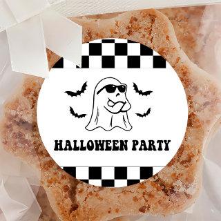 Funny Boo Halloween Party  Classic Round Sticker