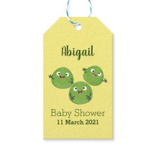 Funny Brussels sprouts vegetables cartoon  Gift Tags