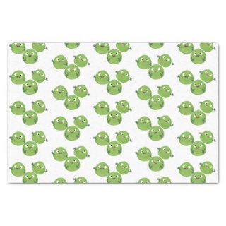 Funny Brussels sprouts vegetables cartoon Tissue Paper