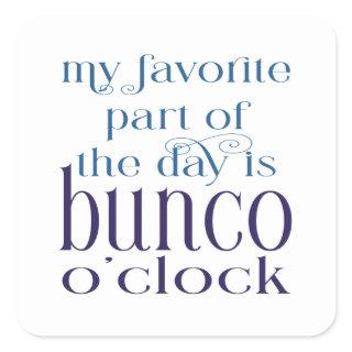 Funny Bunco Party Square Sticker