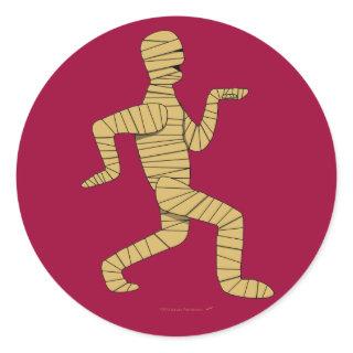 Funny Cartoon Egyptian Mummy Pyramids Custom Classic Round Sticker