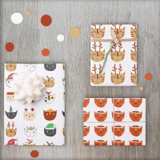 Funny Cat Pattern Christmas  Sheets