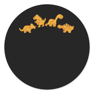 Funny Chicken Nuggets Dino Food Dinosaur Lover Classic Round Sticker