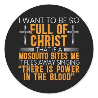 Funny Christian Religious Servant Of God Faithful  Classic Round Sticker