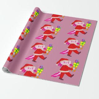 funny christmas axolotl santa claus