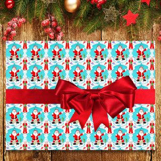 Funny Christmas Santa Surprised At Mrs. Claus Fish  Sheets
