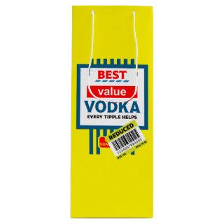 Funny Christmas Vodka Label Wine Gift Bag