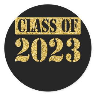 Funny Class Of 2023 Senior Graduation 23 For Men Classic Round Sticker