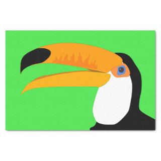 Funny comic cartoon Toucan bird smile Tissue Paper