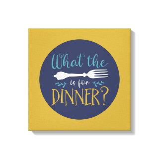 Funny Cooking What The Fork Retro Kitchen Art Canvas Print