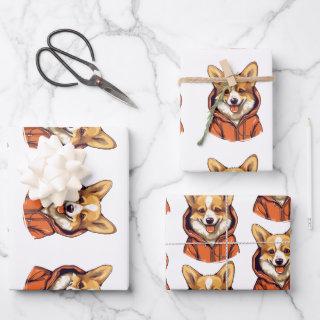 Funny Corgi Wearing Hoodie  Sheets