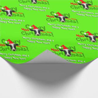 Funny Cowy Christmas Santa Cow Pattern
