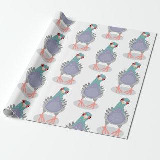 Funny curious pigeon cartoon illustration