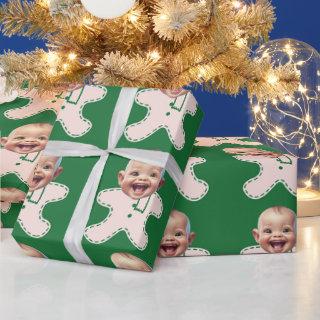 Funny Custom Baby Face Photo Gingerbread Christmas