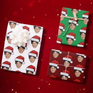 Funny Custom Face Photo Santa Claus Hat Christmas  Sheets