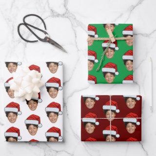 Funny Custom Face Photo Santa Claus Hat Christmas  Sheets