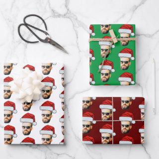 Funny Custom Face Photo Santa Hat Christmas  Sheets