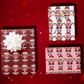 Funny Custom Face Photo Santa Head Trump Pink  Sheets