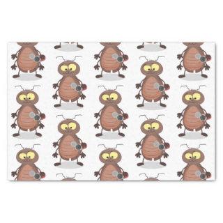 Funny cute cockroach cartoon character tissue paper