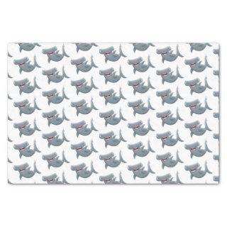 Funny cute Hammerhead shark cartoon Tissue Paper