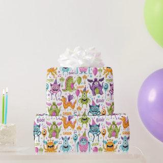 Funny Cute Little Monster Birthday Party