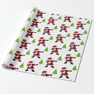 Funny Dabbing  Santa Claus on White Background
