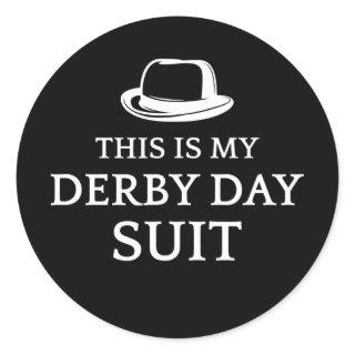 Funny Derby Day Kentucky Men Hat This is My Derby Classic Round Sticker