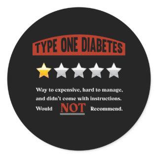 Funny Diabetes Joke Diabetic Humor Classic Round Sticker