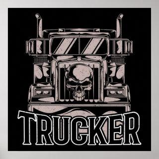 Funny Diesel Trucker Big Rig Semi Poster