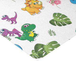 Funny Dinosaur, leaves Tissue Paper
