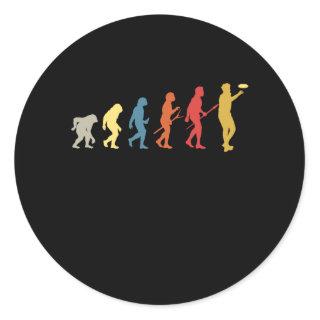 Funny Disc Golf Gift Vintage Frisbee Classic Round Sticker
