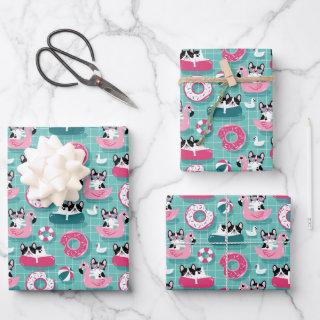 Funny Dogs At The Beach Flamingos   Sheets