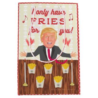 Funny Donald Trump Fast Food Fries Valentine's Day Medium Gift Bag