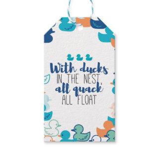 Funny Ducks and Quack Float Puns Quote Design Gift Tags