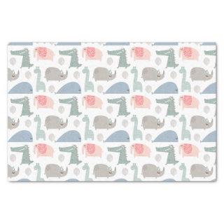 Funny Face Cute Doodle Animal Pattern Tissue Paper