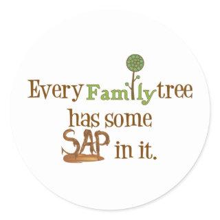 Funny FamilyTree Classic Round Sticker