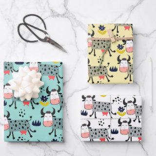 Funny Farm Cows  Set of 3