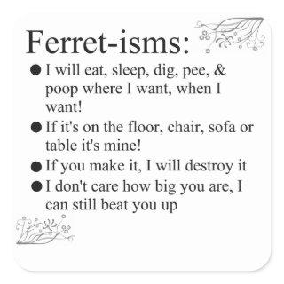 Funny Ferrets Square Sticker