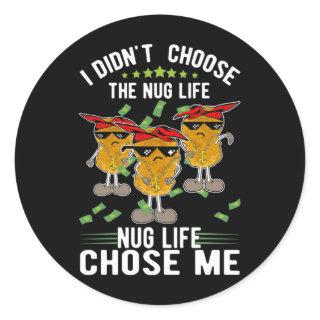 Funny Foodie Life Chicken Nuggets Classic Round Sticker
