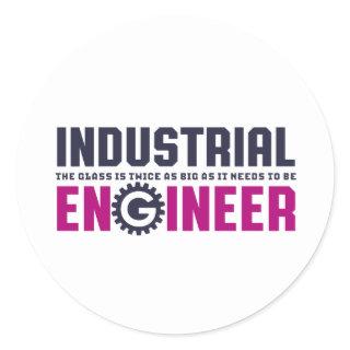 Funny Geek Engineer Industrial Engineering Major Classic Round Sticker