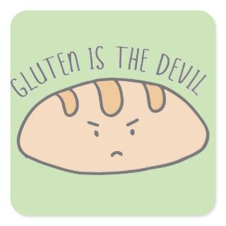 Funny Gluten is the Devil Stickers