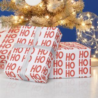 Funny Ho Ho Ho Christmas Santa Claus text red