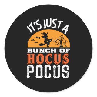 Funny Hocus Pocus Witches Vintage Retro Halloween Classic Round Sticker