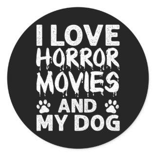 Funny Horror Movie Art For Men Women Film Horror M Classic Round Sticker