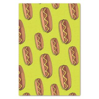 Funny Hot Dog Food Design Tissue Paper
