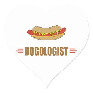 Funny Hot Dog Heart Sticker