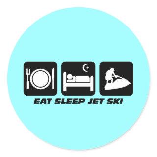 Funny jet ski classic round sticker