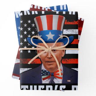 Funny Joe Biden Happy 4th Of Father's Day Xmas  Sheets