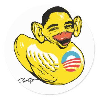 Funny Lame Duck Potus Obama Gear Classic Round Sticker